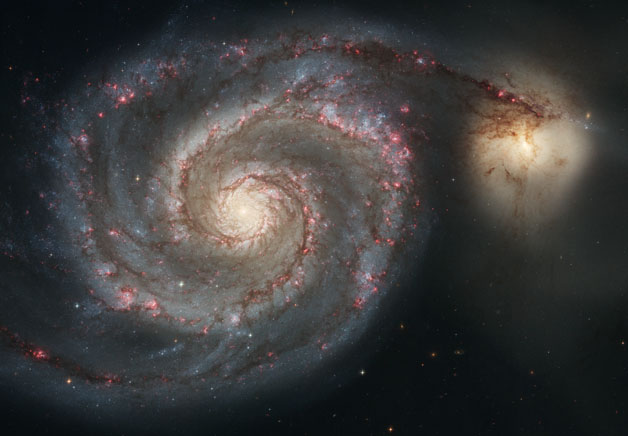 کهکشان گرداب و یک کهکشان همراه